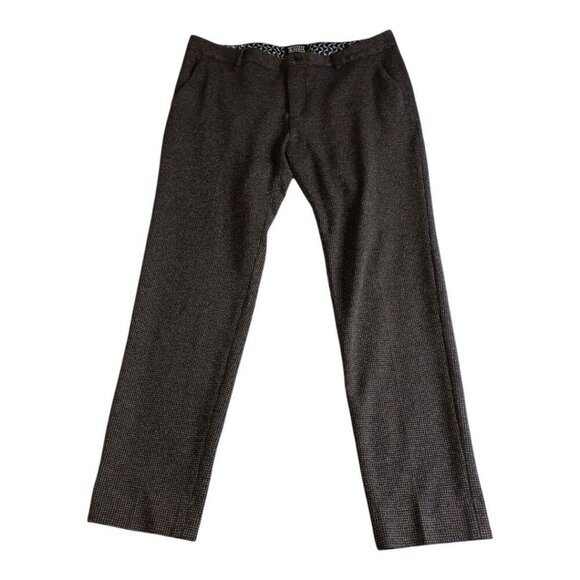 Scotch & Soda Amsterdam Brown Houndstooth Pants Size 33/32 Women's Dress Slacks - Picture 1 of 14